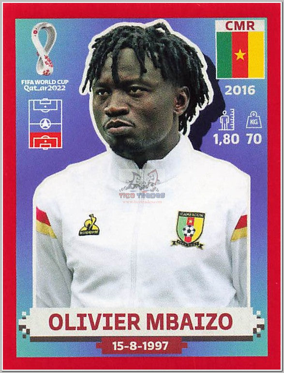 CMR7 Olivier Mbaizo - Red Border  Panini   
