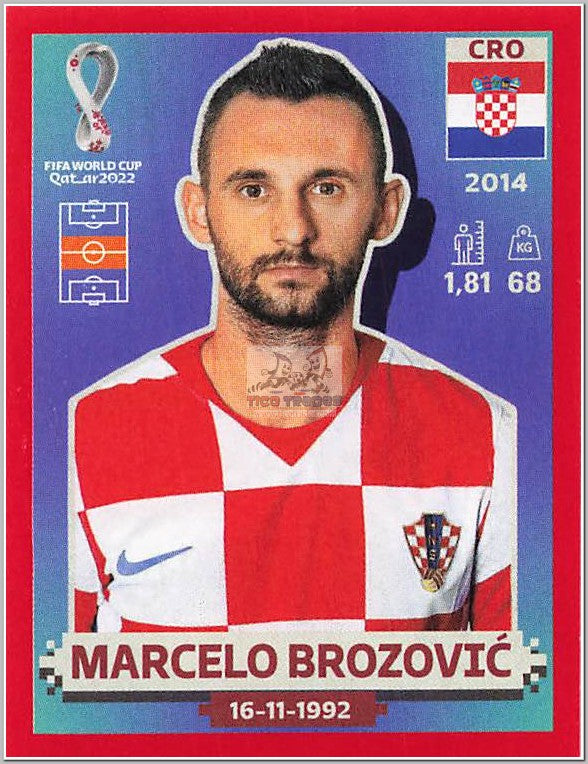 CRO11 Marcelo Brozović - Red Border  Panini   