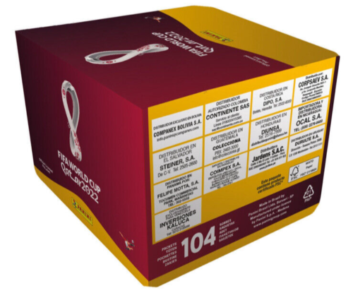 Qatar 2022 - Sealed Box - International Orange Version (104 packs)  Panini   