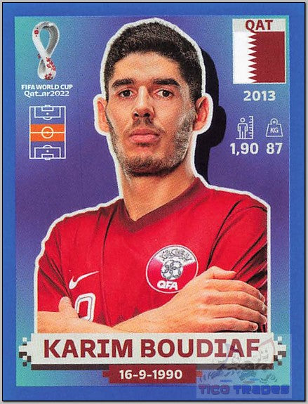 Blue Border - QAT12 Karim Boudiaf  Panini   