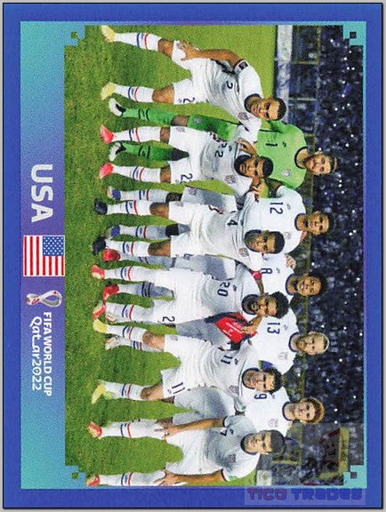 Blue Border - USA1 Team Photo  Panini   