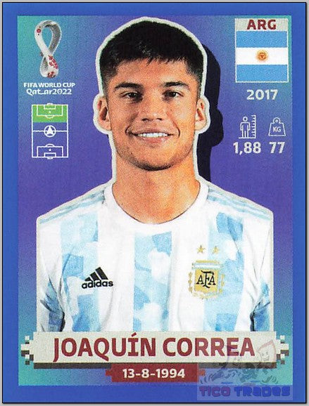 Blue Border - ARG16 Joaquín Correa  Panini   