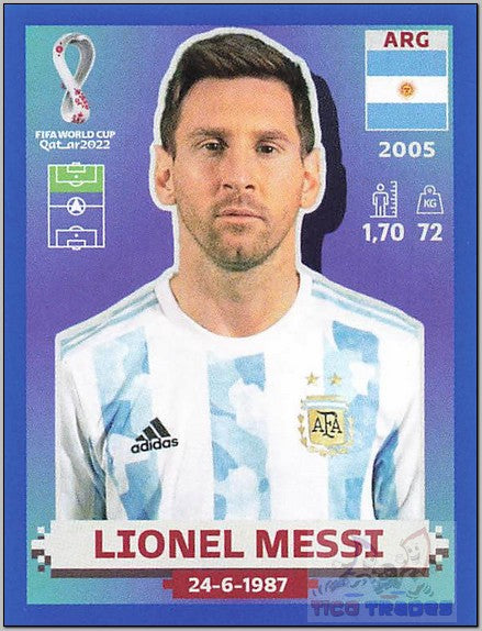Blue Border - ARG20 Lionel Messi  Panini   