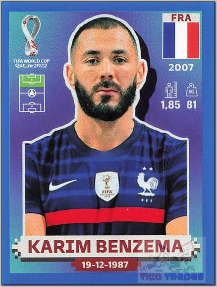 Blue Border - FRA16 Karim Benzema  Panini   