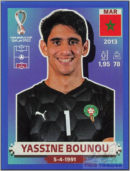 Blue Border - MAR3 Yassine Bounou  Panini   
