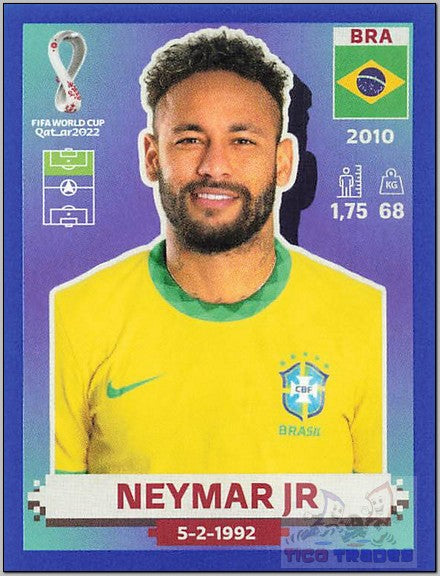 Blue Border - BRA17 Neymar Jr  Panini   
