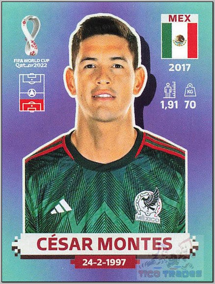 Borderless - MEX7 César Montes  Panini   