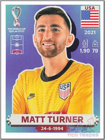 White Border - USA3 Matt Turner  Panini   