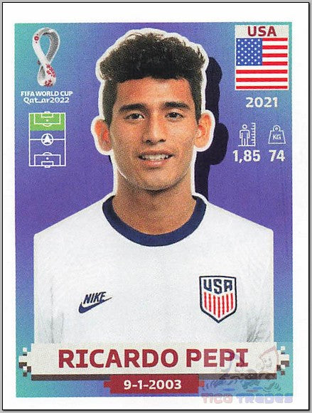 White Border - USA17 Ricardo Pepi  Panini   
