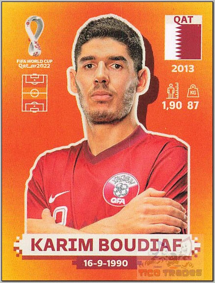 Orange - QAT11 Karim Boudiaf  Panini   