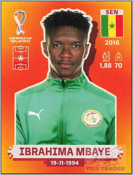 Orange - SEN8 Ibrahima Mbaye  Panini   