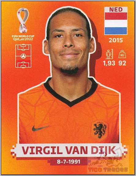 Orange - NED8 Virgil van Dijk  Panini   