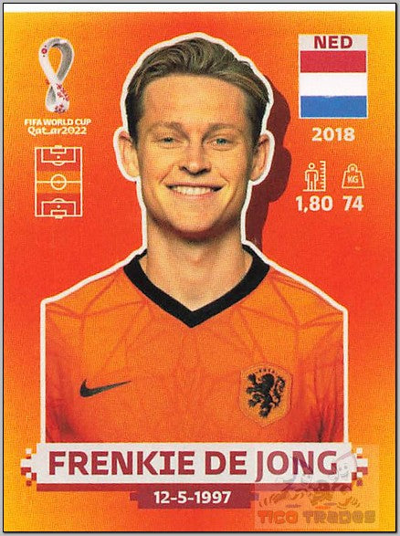 Orange - NED10 Frenkie de Jong  Panini   