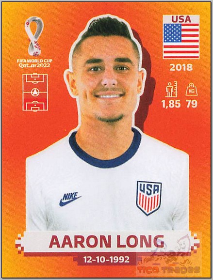 Orange - USA5 Aaron Long  Panini   