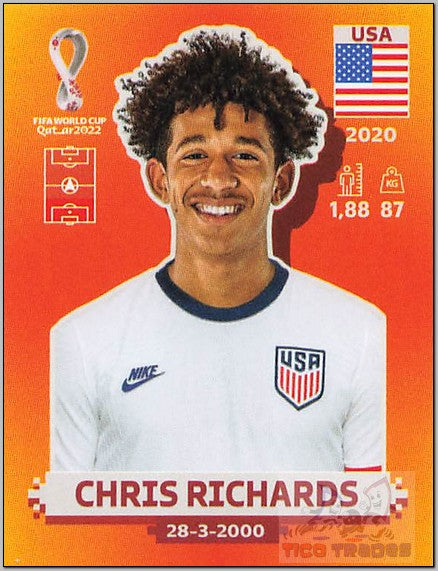Orange - USA6 Chris Richards  Panini   