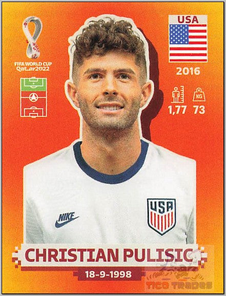 Orange - USA17 Christian Pulisic  Panini   