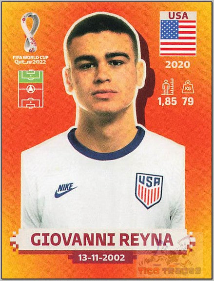 Orange - USA18 Giovanni Reyna  Panini   