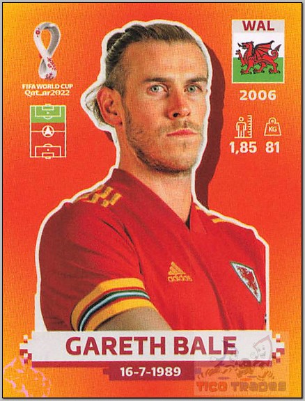 Orange - WAL16 Gareth Bale  Panini   