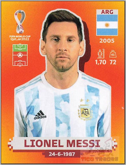 Orange - ARG19 Lionel Messi  Panini   