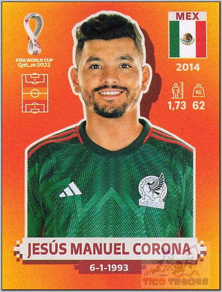 Orange - MEX11 Jes̼s Manuel Corona  Panini   
