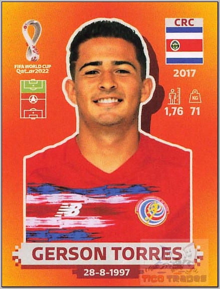 Orange - CRC18 Gerson Torres  Panini   