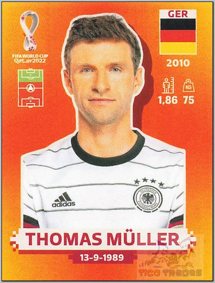 Orange - GER16 Thomas Muller  Panini   