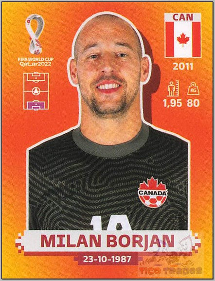 Orange - CAN2 Milan Borjan  Panini   