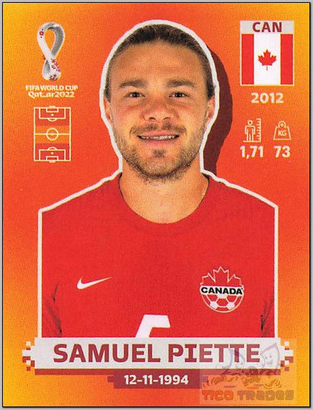 Orange - CAN16 Samuel Piette  Panini   