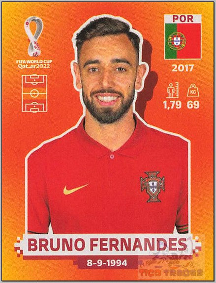 Orange - POR11 Bruno Fernandes  Panini   