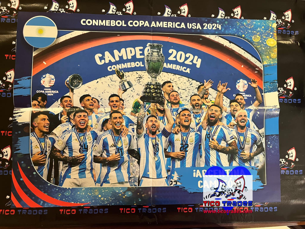 Copa America 2024 - Maxi Poster - Argentina Campeon  Tico Trades   