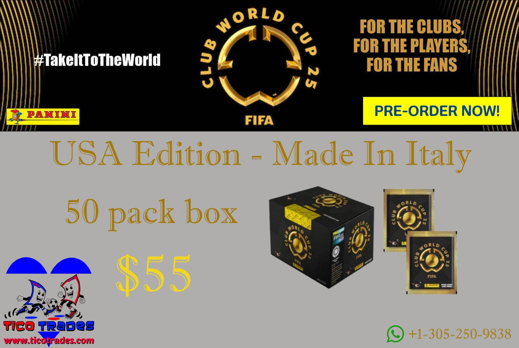 PRE-ORDER Panini® FIFA Club World Cup 2025 Box (50 packs) Tico Trades
