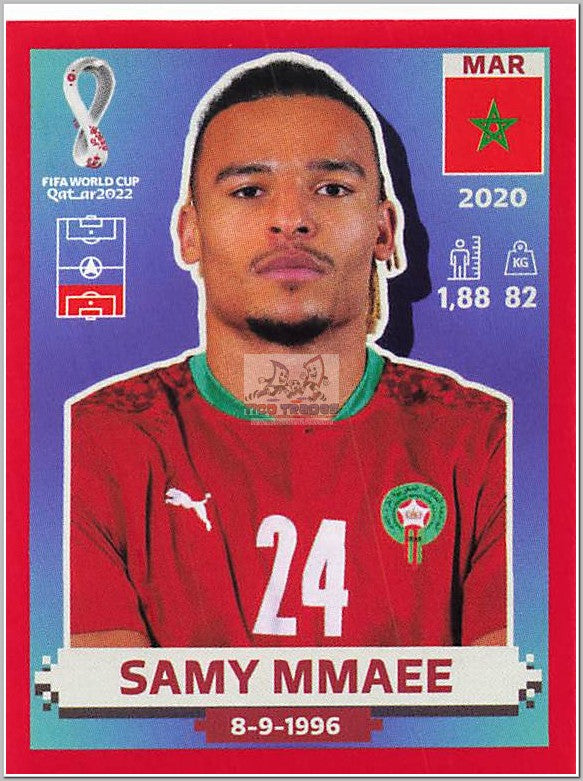 MAR8 Samy Mmaee - Red Border  Panini   