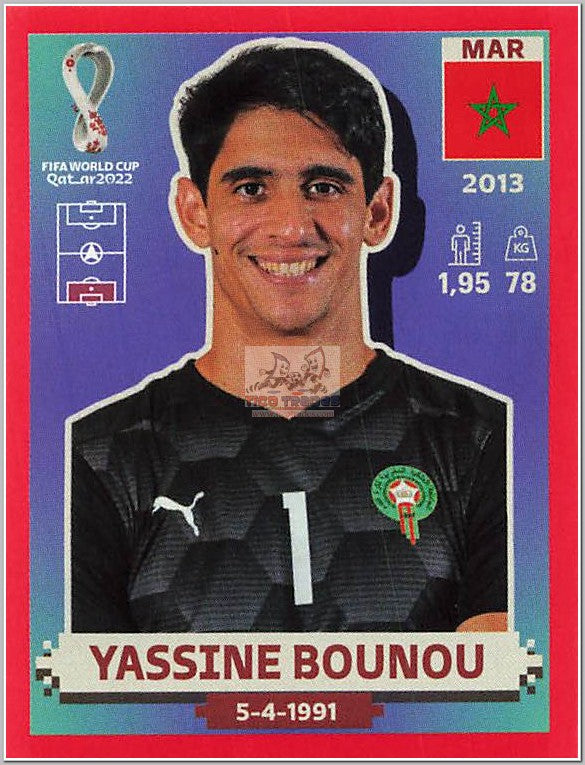 MAR3 Yassine Bounou - Red Border  Panini   