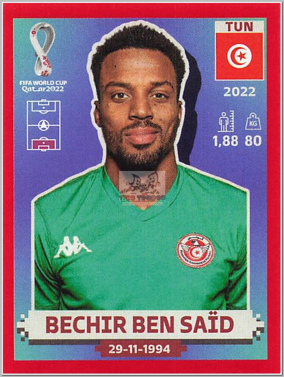 TUN3 Bechir Ben Saïd - Red Border  Panini   
