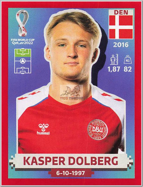 DEN17 Kasper Dolberg - Red Border  Panini   