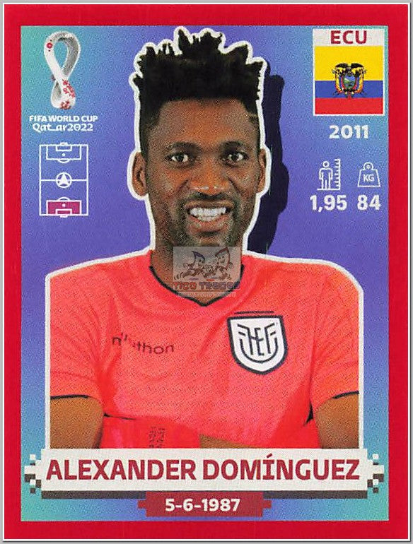 ECU4 Alexander Domínguez - Red Border  Panini   