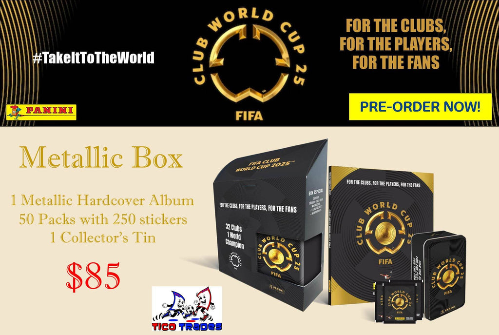 PRE-ORDER Panini® FIFA Club World Cup 2025 - Brazilian Metallic Treasure Box Tico Trades