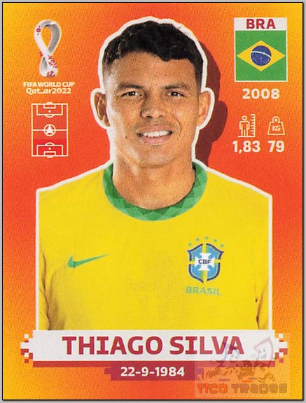 Orange - BRA8 Thiago Silva  Panini   